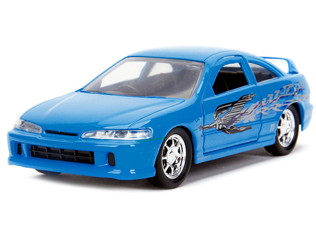 Mia's Acura Integra Light Blue with Graphics 'Fast & Furious' Movie 1/32 Diecast Model Car by Jada