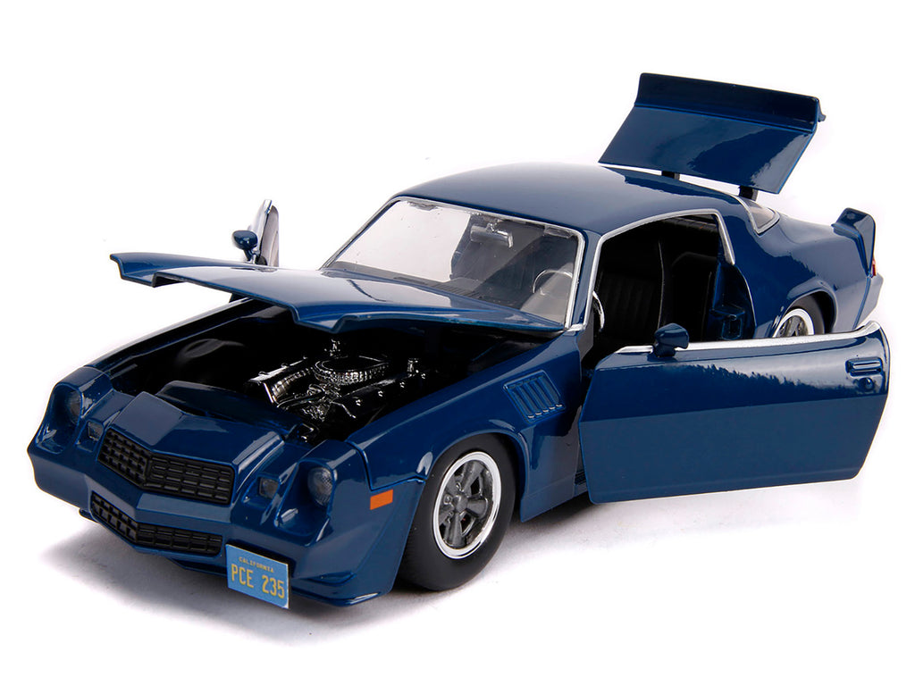 Billy's Chevrolet Camaro Z28 Dark Blue with Collectible Coin 'Stranger Things' (2016) TV Series 1/24 Diecast Model Car by Jada