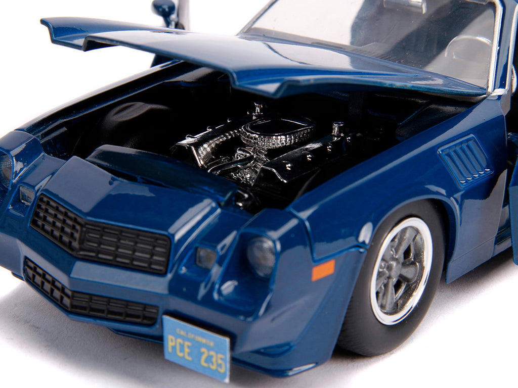 Billy's Chevrolet Camaro Z28 Dark Blue with Collectible Coin 'Stranger Things' (2016) TV Series 1/24 Diecast Model Car by Jada