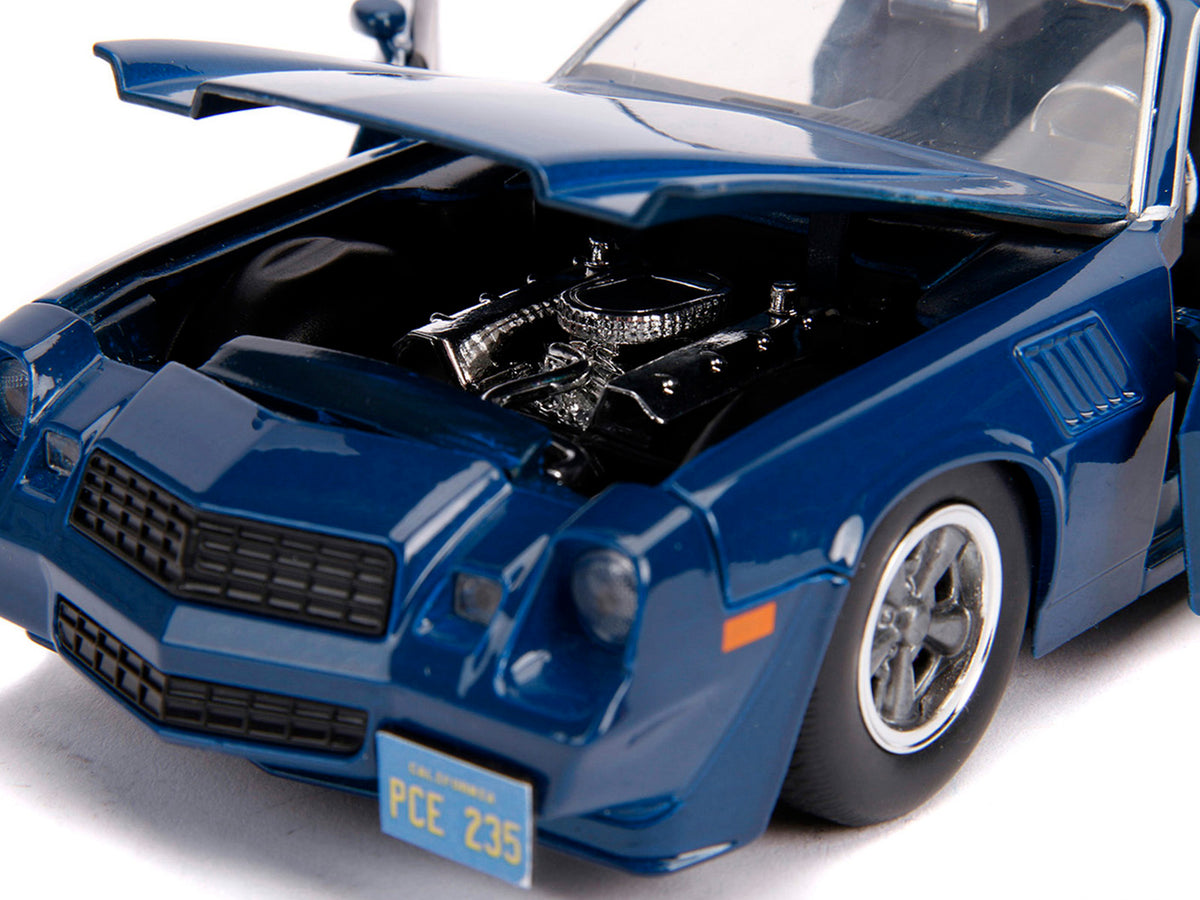 Billy's Chevrolet Camaro Z28 Dark Blue with Collectible Coin 'Stranger Things' (2016) TV Series 1/24 Diecast Model Car by Jada