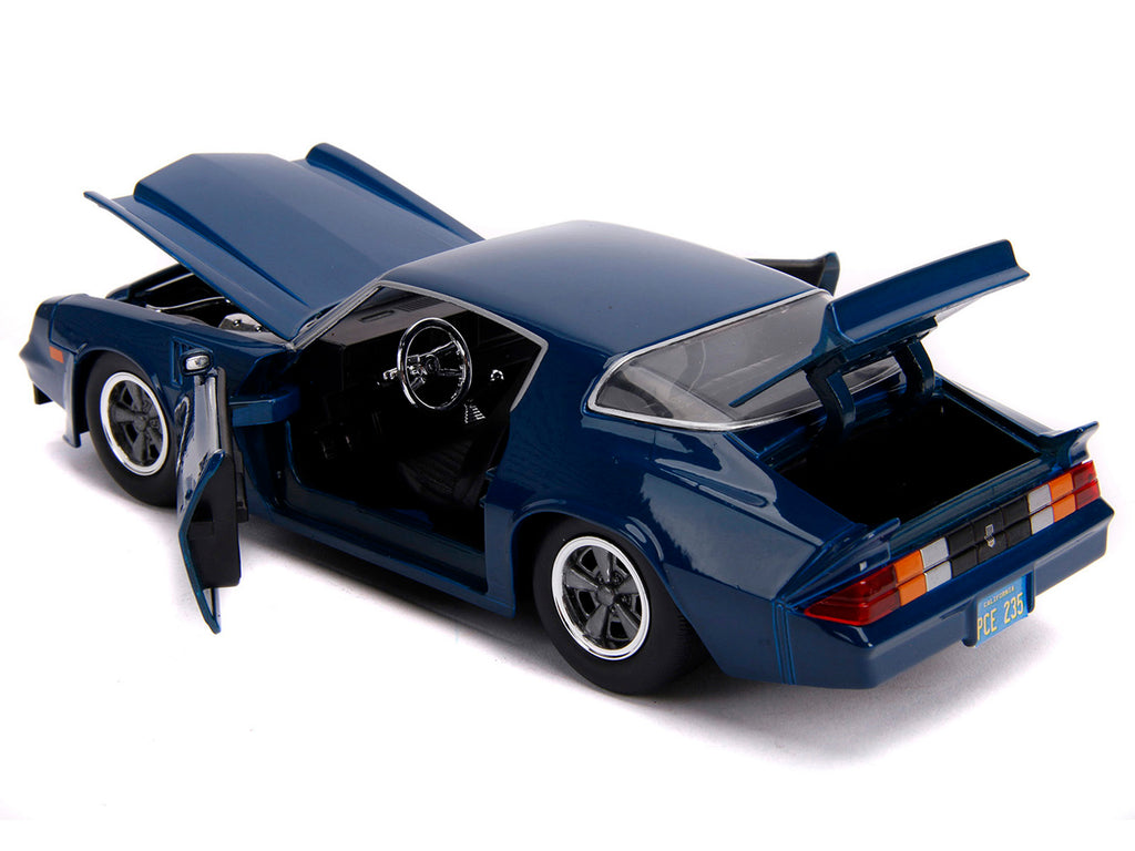 Billy's Chevrolet Camaro Z28 Dark Blue with Collectible Coin 'Stranger Things' (2016) TV Series 1/24 Diecast Model Car by Jada