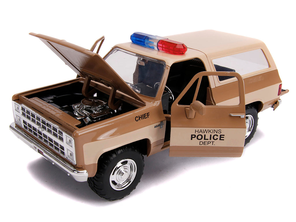 Hopper's Chevrolet Blazer with Police Badge 'Hawkins Police Dept.' 'Stranger Things' (2016) TV Series 1/24 Diecast Model Car by Jada