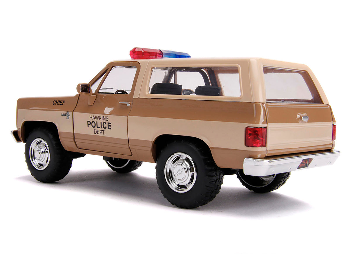 Hopper's Chevrolet Blazer with Police Badge 'Hawkins Police Dept.' 'Stranger Things' (2016) TV Series 1/24 Diecast Model Car by Jada