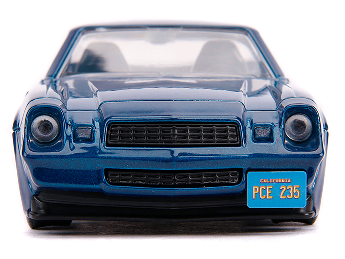 Billy's Chevrolet Camaro Z28 Metallic Dark Blue 'Stranger Things' (2016) TV Series 'Hollywood Rides' 1/32 Diecast Model Car by Jada