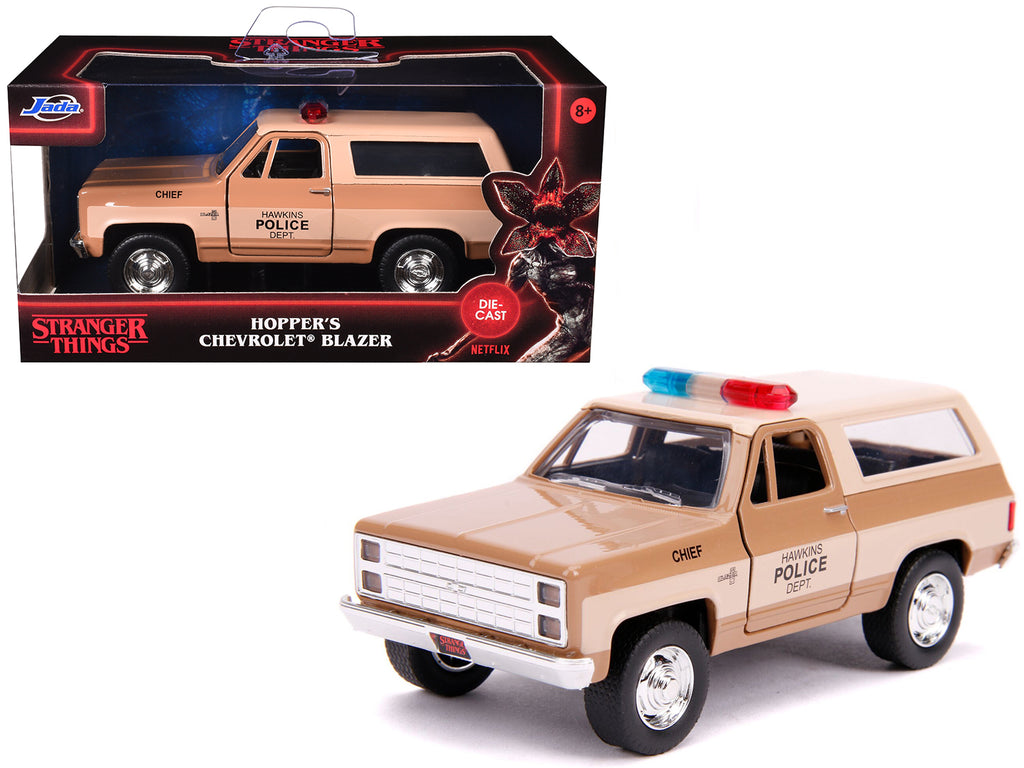 Hopper's Chevrolet Blazer 'Hawkins Police Dept.' 'Stranger Things' (2016) TV Series 'Hollywood Rides' 1/32 Diecast Model Car by Jada