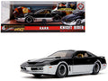 K.A.R.R. Black and Silver with Light 'Knight Rider' (1982) TV Series 'Hollywood Rides' Series 1/24 Diecast Model Car by Jada