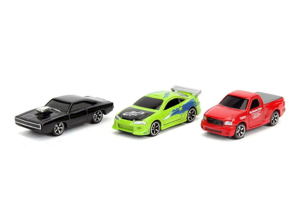 'Fast & Furious 25th Anniversary' 3 piece Set #1 'Nano Hollywood Rides' Diecast Model Cars by Jada