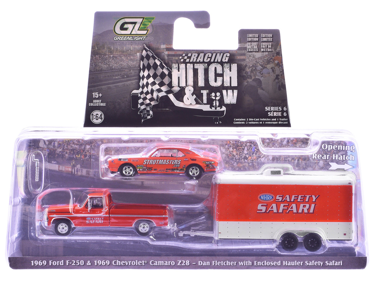 'Racing Hitch & Tow' Series #6 Set of 3 pieces 1/64 Diecast Model Cars by Greenlight