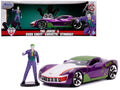 2009 Chevrolet Corvette Stingray with Joker Diecast Figurine 'DC Comics' Series 1/24 Diecast Model Car by Jada