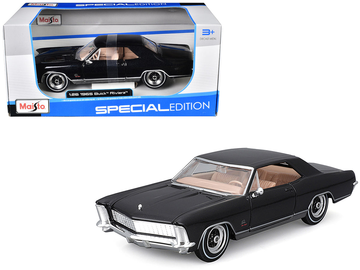 1965 Buick Riviera Gran Sport Black Metallic 'Special Edition' Series 1/26 Diecast Model Car by Maisto