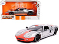 2005 Ford GT Silver with Orange Stripe 'Bigtime Muscle' 1/24 Diecast Model Car by Jada