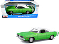 1969 Dodge Charger R/T Green Metallic with White Top and Tail Stripe 'Special Edition' Series 1/18 Diecast Model Car by Maisto