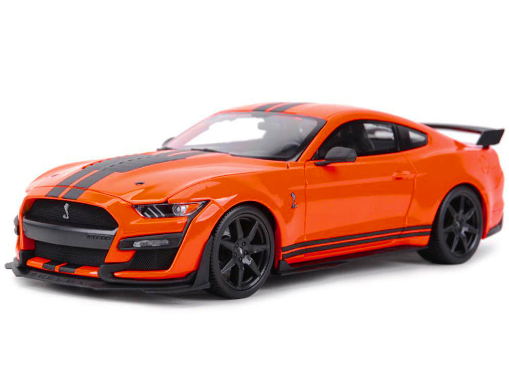 2020 Ford Mustang Shelby GT500 Orange with Black Stripes 'Special Edition' 1/18 Diecast Model Car by Maisto