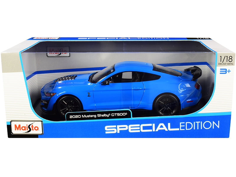 2020 Ford Mustang Shelby GT500 Light Blue 'Special Edition' 1/18 Diecast Model Car by Maisto