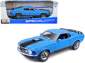 1970 Ford Mustang Mach 1 428 Blue with Black Stripes 'Special Edition' 1/18 Diecast Model Car by Maisto
