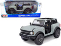 2021 Ford Bronco Badlands Light Gray 'Special Edition' 1/18 Diecast Model Car by Maisto