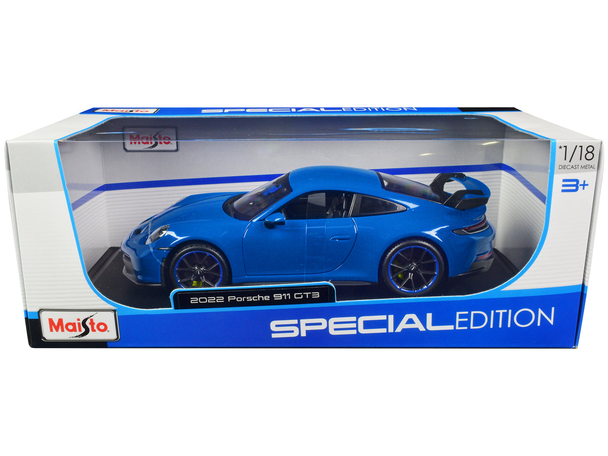 2022 Porsche 911 GT3 Blue 'Special Edition' 1/18 Diecast Model Car by Maisto