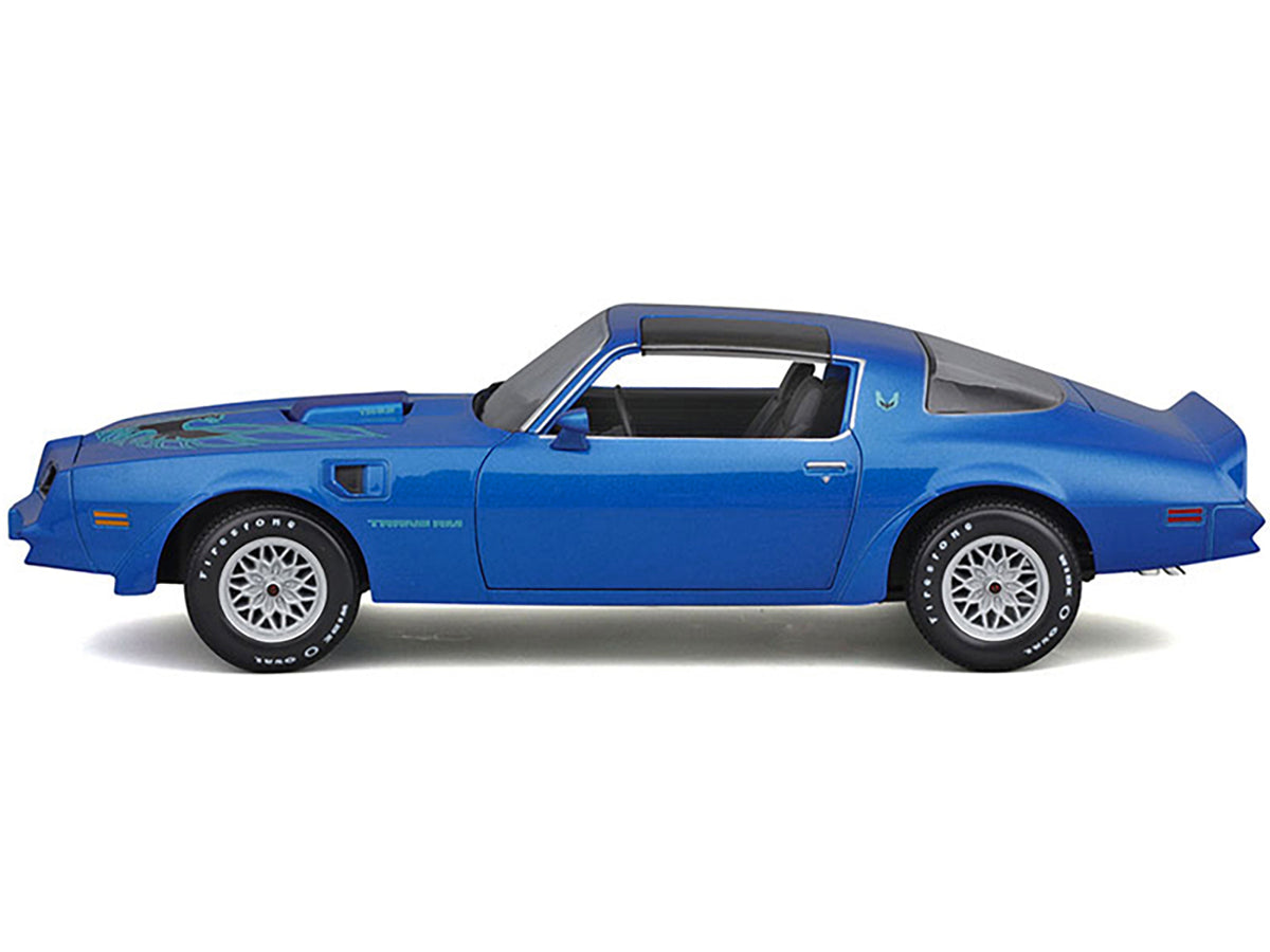 1978 Pontiac Firebird Trans Am Blue Metallic with Hood Graphics 'Special Edition' Series 1/18 Diecast Model Car by Maisto