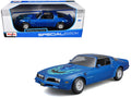 1978 Pontiac Firebird Trans Am Blue Metallic with Hood Graphics 'Special Edition' Series 1/18 Diecast Model Car by Maisto