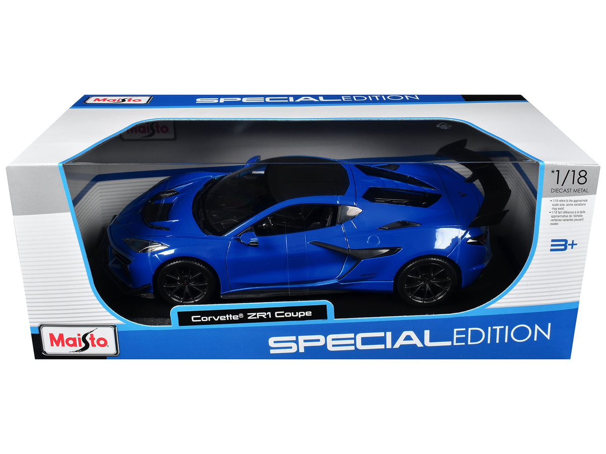 Chevrolet Corvette ZR1 Coupe Blue with Carbon Top 'Special Edition' Series 1/18 Diecast Model Car by Maisto