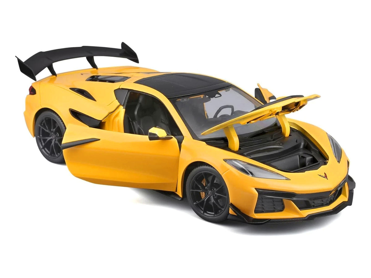 Chevrolet Corvette ZR1 Coupe Yellow with Carbon Top 'Special Edition' Series 1/18 Diecast Model Car by Maisto