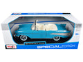 1957 Chevrolet Bel Air Convertible Blue with White Interior 'Special Edition' Series 1/18 Diecast Model Car by Maisto