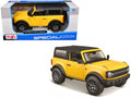 2021 Ford Bronco Badlands Yellow with Black Top 'Special Edition' 1/24 Diecast Model Car by Maisto