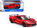 2020 Chevrolet Corvette Stingray Coupe Red with Black Stripes 'Special Edition' Series 1/24 Diecast Model Car by Maisto