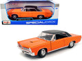 1965 Pontiac GTO Hurst Orange with Black Top and White Stripes 'Special Edition' 1/18 Diecast Model Car by Maisto