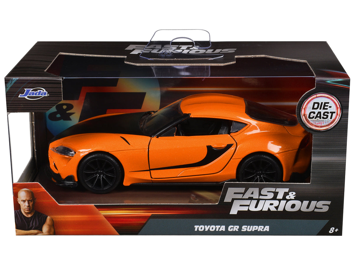 Toyota GR Supra Orange with Black Stripes 'Fast & Furious 9 F9' (2021) Movie 1/32 Diecast Model Car by Jada