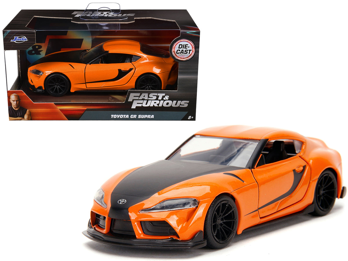 Toyota GR Supra Orange with Black Stripes 'Fast & Furious 9 F9' (2021) Movie 1/32 Diecast Model Car by Jada