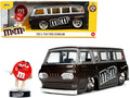 1965 Ford Econoline Bus Brown Metallic and Silver with Red M&M's Diecast Figurine 'Hollywood Rides' Series 1/24 Diecast Model Car by Jada