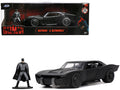 Batmobile Matt Black with Batman Diecast Figurine 'The Batman' (2022) Movie 'DC Comics' 1/32 Diecast Model Car by Jada