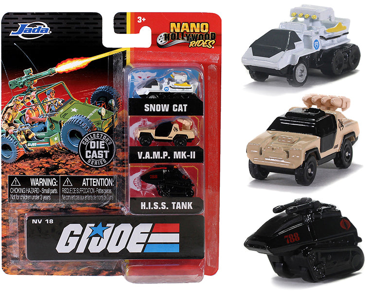 'G.I. Joe' 3 piece Set 'Nano Hollywood Rides' Diecast Models by Jada