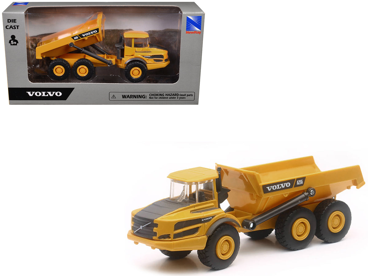 Volvo A25G Dump Truck Yellow Diecast Model by New Ray