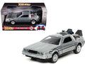 DeLorean DMC (Time Machine) Brushed Metal 'Back to the Future Part I' (1985) Movie 'Hollywood Rides' Series 1/32 Diecast Model Car by Jada