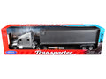 Kenworth T2000 Truck Silver Metallic with Gray Container 'Transporter' Series 1/32 Diecast Model by Welly