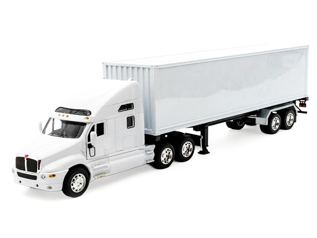 Kenworth T2000 Truck White with White Container 'Transporter' Series 1/32 Diecast Model by Welly