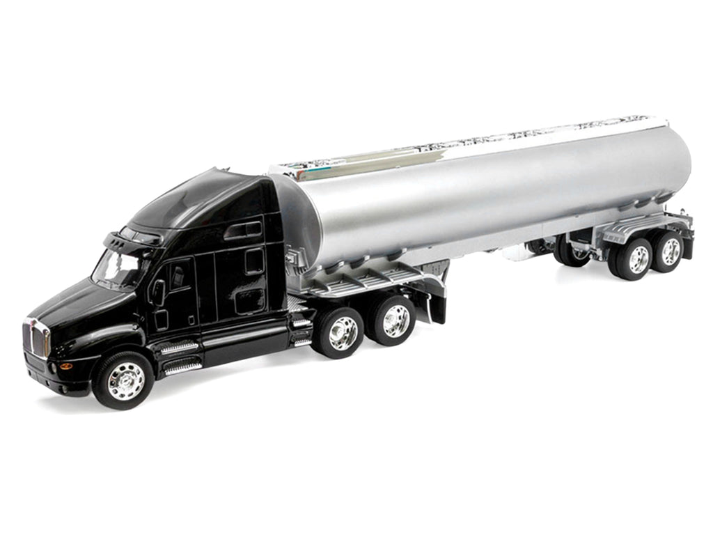 Kenworth T2000 Truck Black with Silver Tanker Trailer 'Transporter' Series 1/32 Diecast Model by Welly