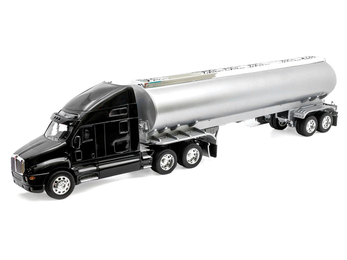 Kenworth T2000 Truck Black with Silver Tanker Trailer 'Transporter' Series 1/32 Diecast Model by Welly