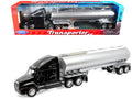 Kenworth T2000 Truck Black with Silver Tanker Trailer 'Transporter' Series 1/32 Diecast Model by Welly