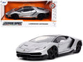 Lamborghini Centenario Gray Metallic with Black Top 'Hyper-Spec' Series 1/24 Diecast Model Car by Jada