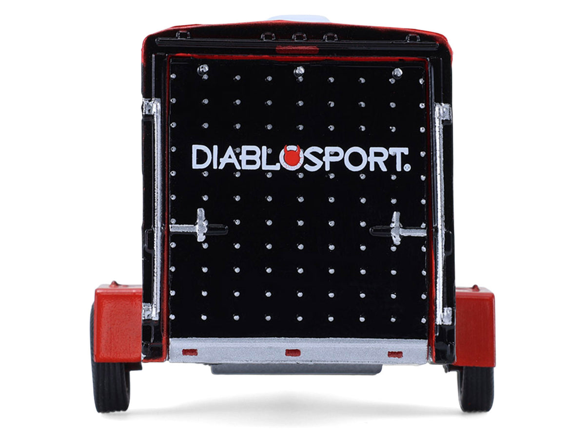 2012 Jeep Wrangler Unlimited 'Diablo Sport' Black with Red Graphics and Small Cargo Trailer 'Hitch & Tow' Series 33 1/64 Diecast Model Cars by Greenlight