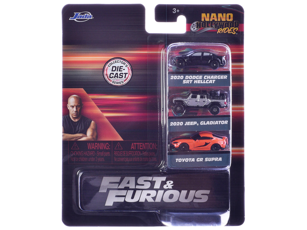 'Fast & Furious 9' (2021) Movie 3 piece Set 'Nano Hollywood Rides' Series Diecast Model Cars by Jada