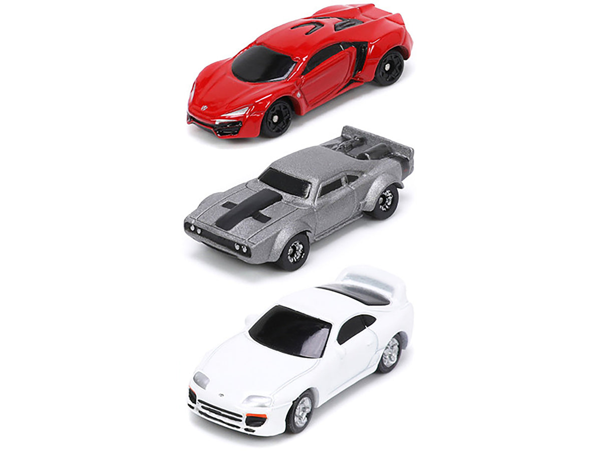 'Fast & Furious' Movie 3 piece Set Series 4 'Nano Hollywood Rides' Series Diecast Model Cars by Jada