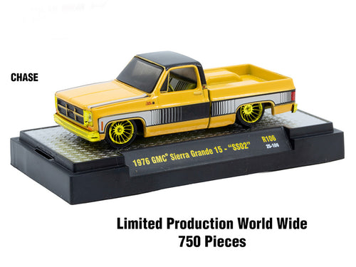 'Auto-Thentics' 6 piece Set Release 106 IN DISPLAY CASES Limited Edition 1/64 Diecast Model Cars by M2 Machines