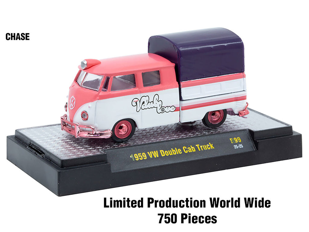 'Auto-Thentics' 6 piece Set Release 99 IN DISPLAY CASES Limited Edition 1/64 Diecast Model Cars by M2 Machines