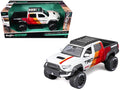 2023 Toyota Tacoma TRD PRO Off Road Pickup Truck White with Graphics and Roof Rack 'Maisto Design' Series 1/27 Diecast Model Car Maisto