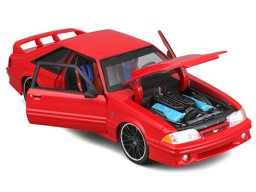 1993 Ford Mustang SVT Cobra Red 'Classic Muscle' 'Maisto Design' Series 1/24 Diecast Model Car by Maisto