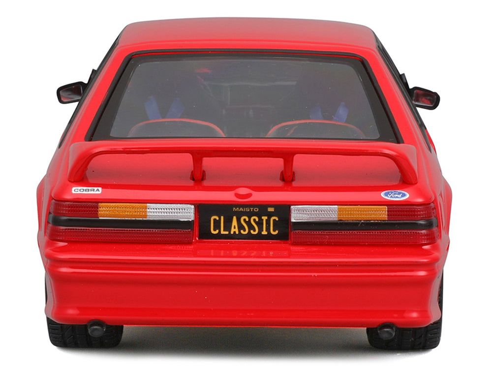 1993 Ford Mustang SVT Cobra Red 'Classic Muscle' 'Maisto Design' Series 1/24 Diecast Model Car by Maisto
